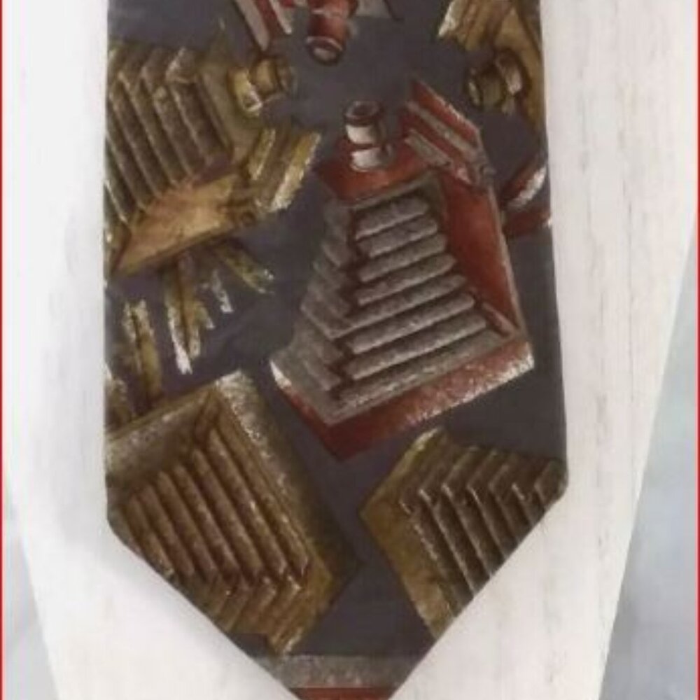 Vtg Guy Laroche Paris Men's Silk Tie Images Cameras Photography Motif